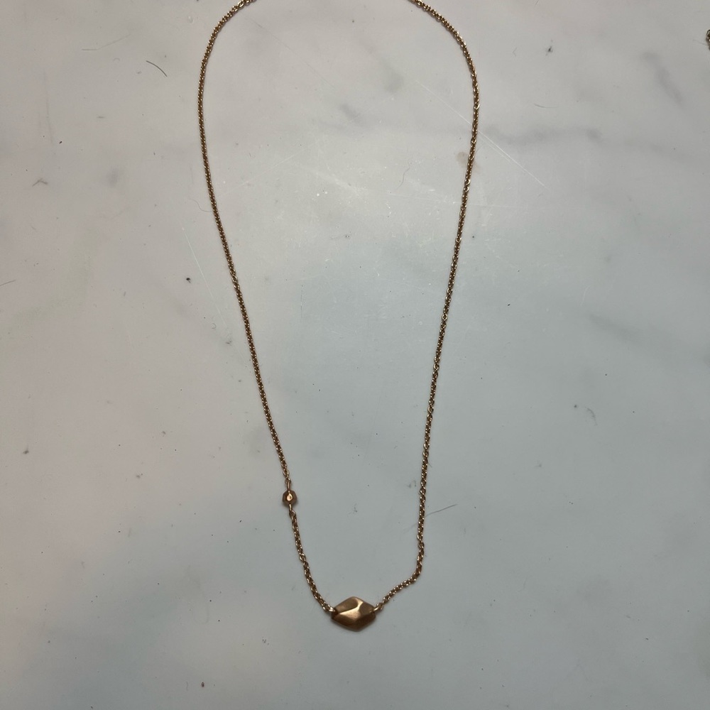 Kendra Scott Rose gold prism pendant necklace
